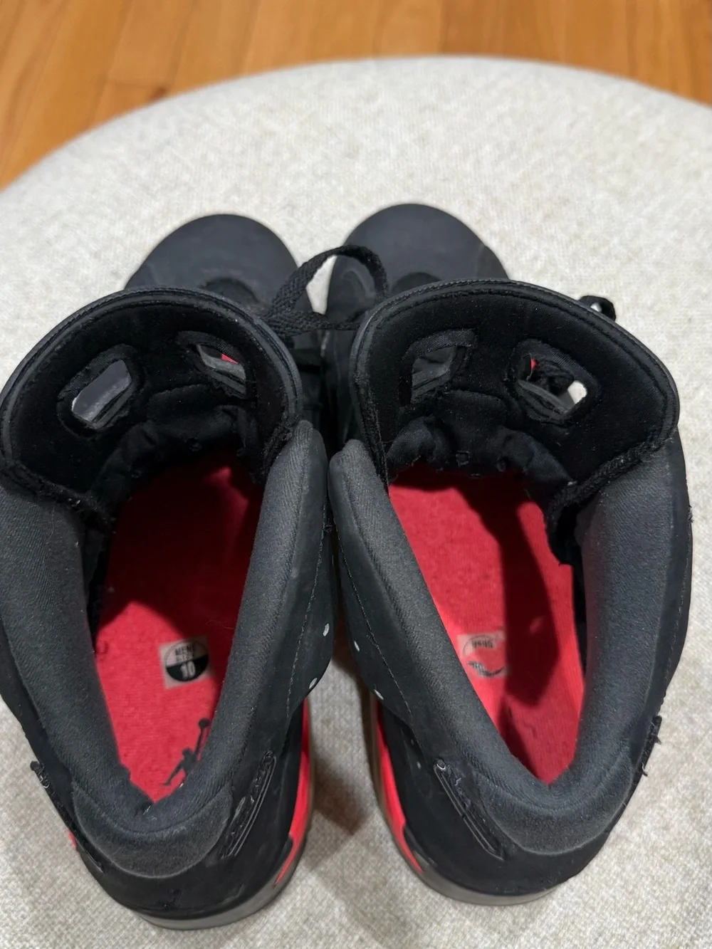 Nike Air Jordan 6 Retro Infrared 2014 Men’s Size 10 Black/Red (384664-023)
